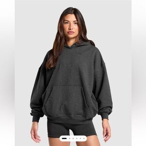 Gymshark rest days hoodie black marl